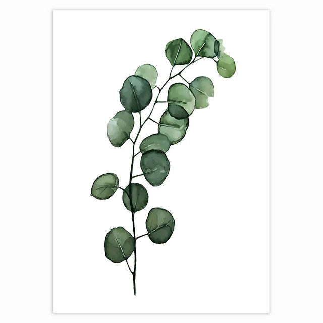 Tropical Nordic Plant Modern Canvas Wall Art, Design K