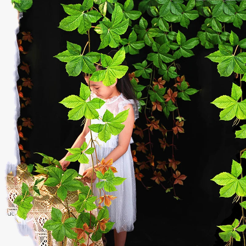 Artificial plants with large leaves for wall decoration - view 2