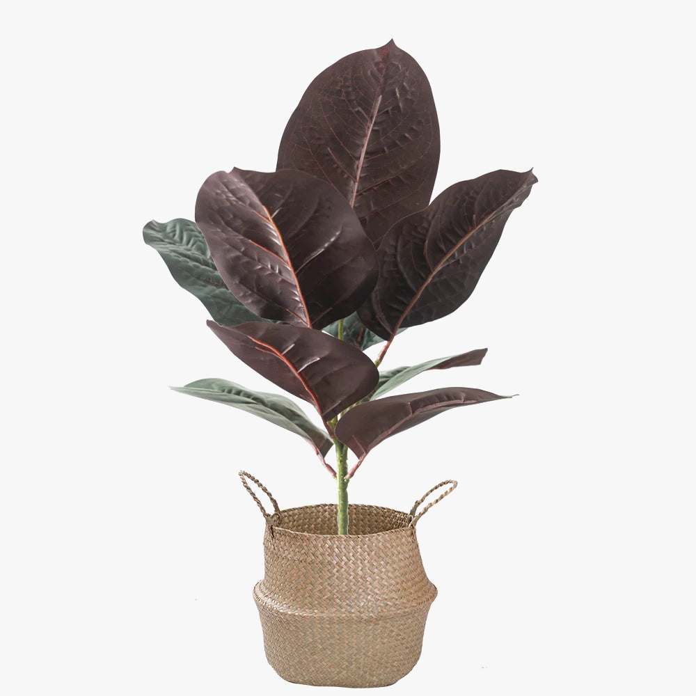 Artificial plants fake rubber ficus branch for interior decoration - view 4