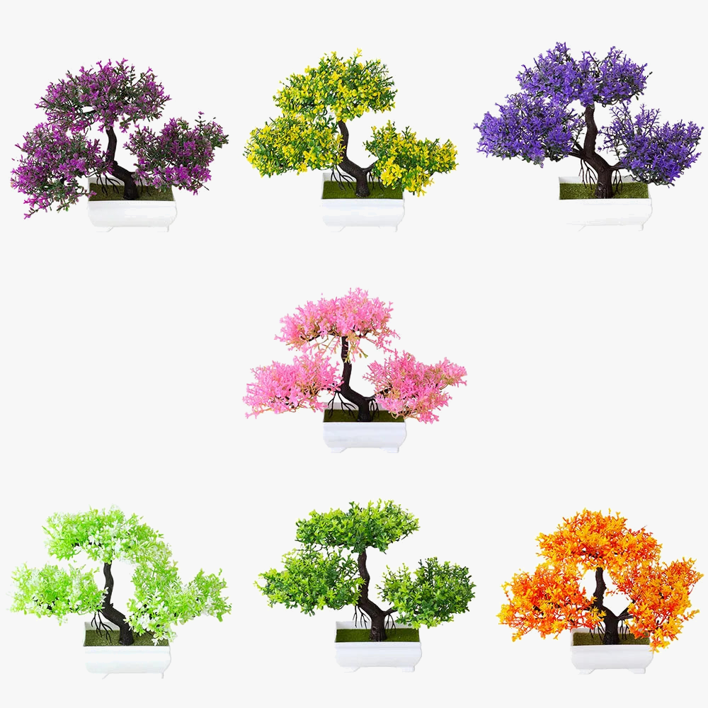 Artificial bonsai decorative plants in pot for garden zen - view 2