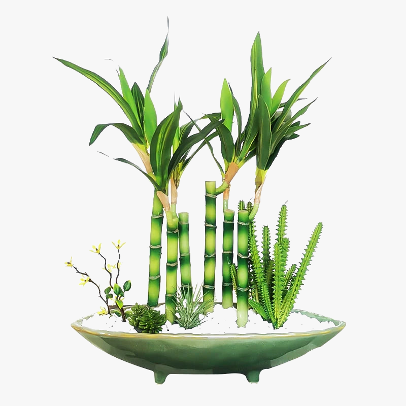 Bamboo artificial plants for interior and exterior decoration