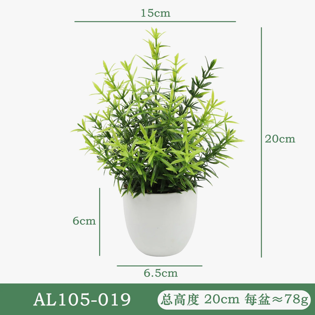 Artificial plants in eucalyptus pot and decorative rosemary - view 5