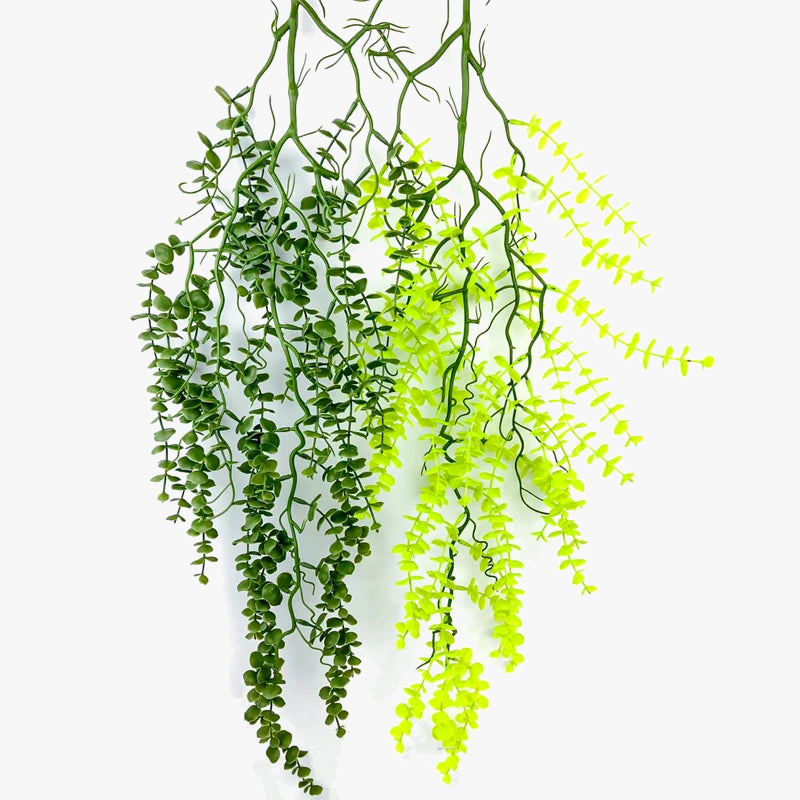 Artificial plants in rattan and eucalyptus for interior and exterior decoration