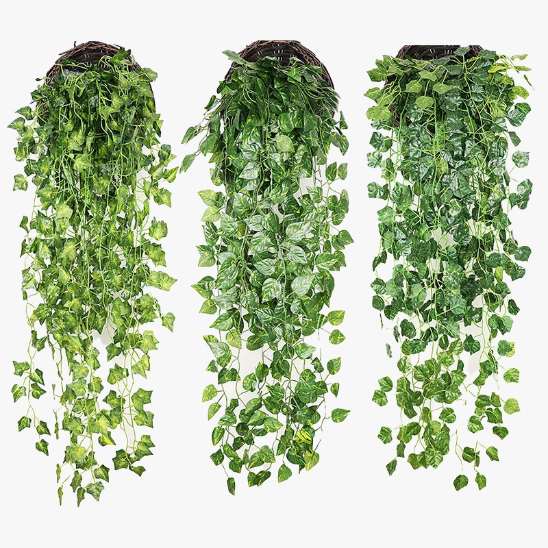 Artificial plants of rattan to be hung for interior and exterior decoration