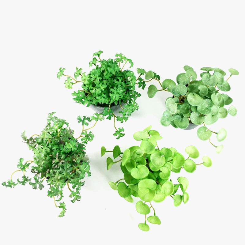 Artificial Tropical Foliage Decorative Bouquet in Plastic Grass - view 5