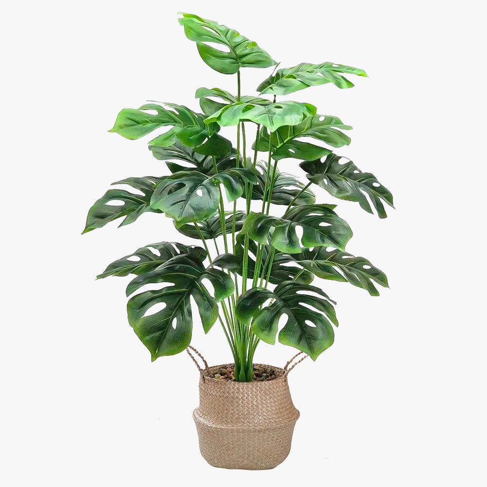 Artificial plants monstera palm turtle leaves for decoration
