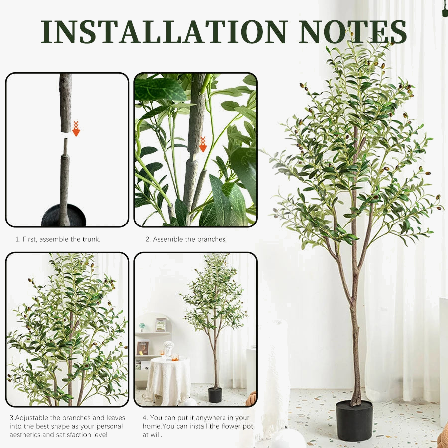 Artificial decorative olive plants for garden and interior - view 2