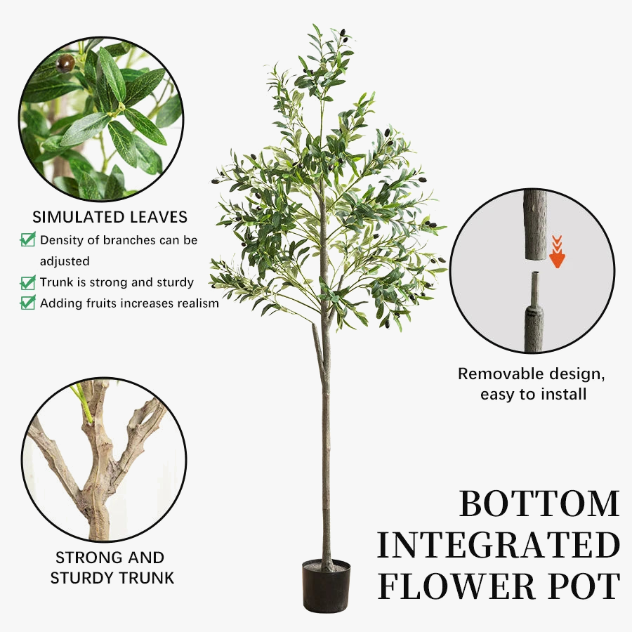 Artificial decorative olive plants for garden and interior - view 4
