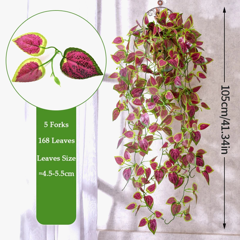 Hanging Artificial Scindapsus Leaf Plant, 105 cm - view 3
