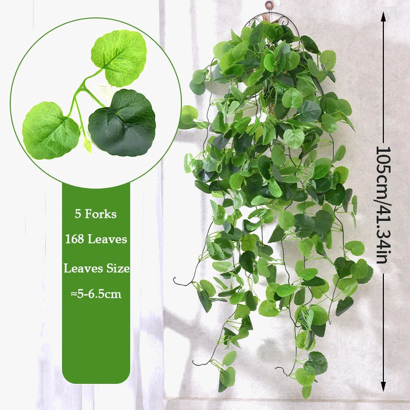 Hanging Artificial Scindapsus Leaf Plant, 105 cm - view 5