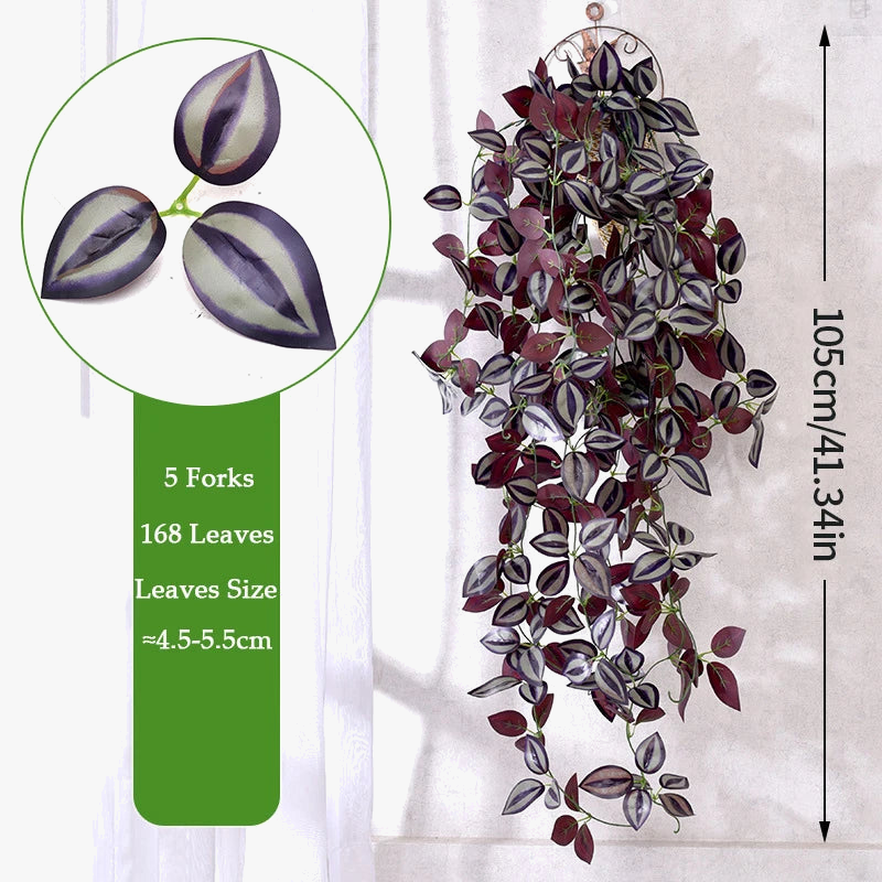 Hanging Artificial Scindapsus Leaf Plant, 105 cm - view 7