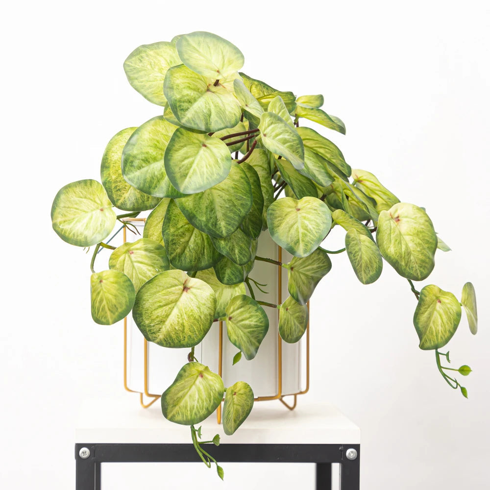 Artificial plants suspended in rattan for interior decoration - view 2