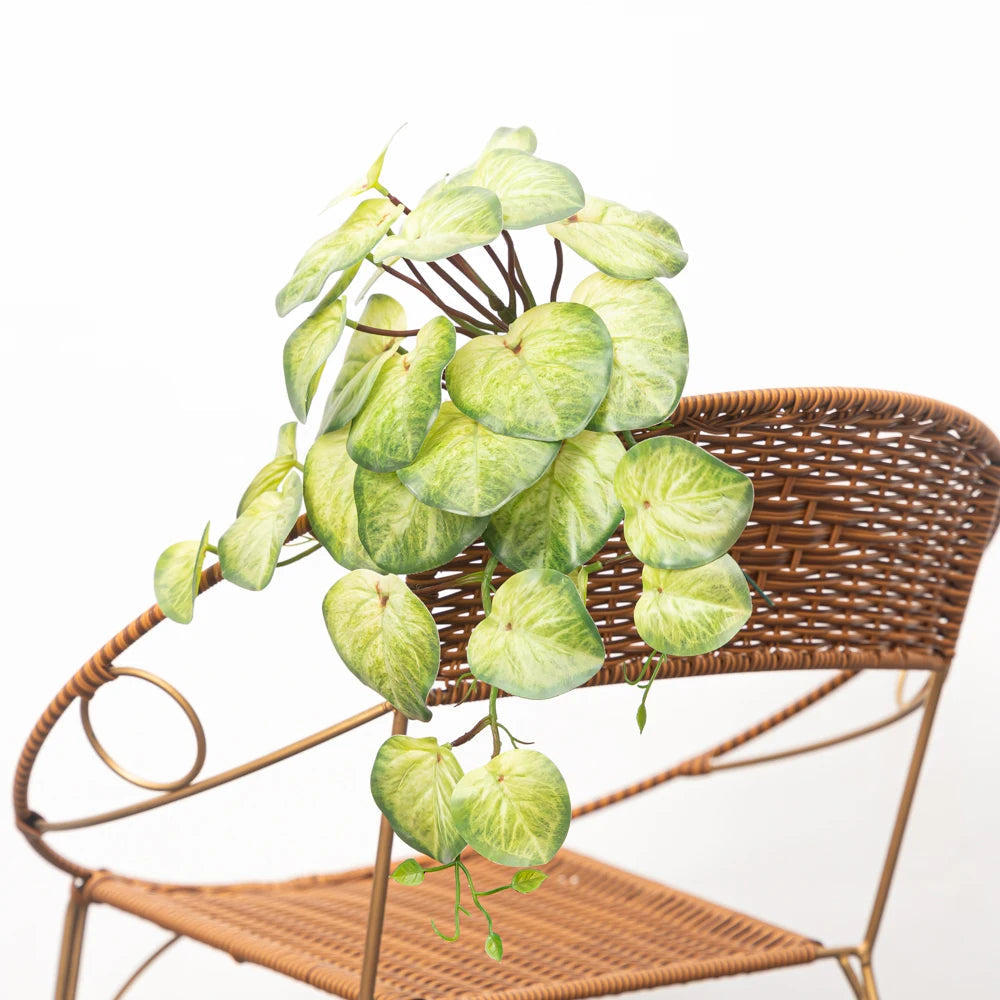 Artificial plants suspended in rattan for interior decoration - view 3