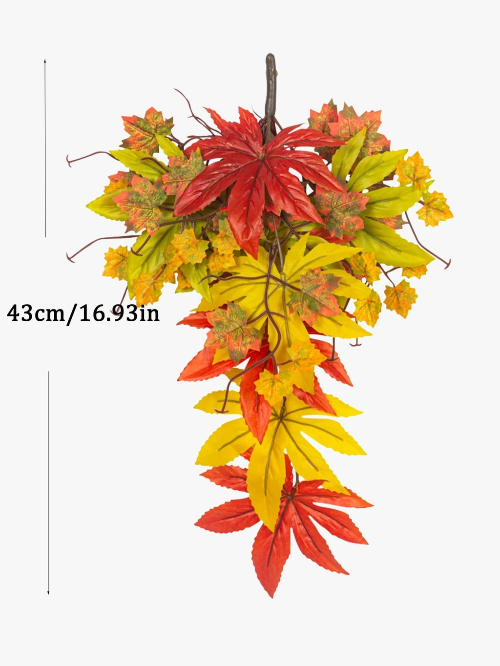 Artificial maple mural plants in autumn for festive decorations - view 8