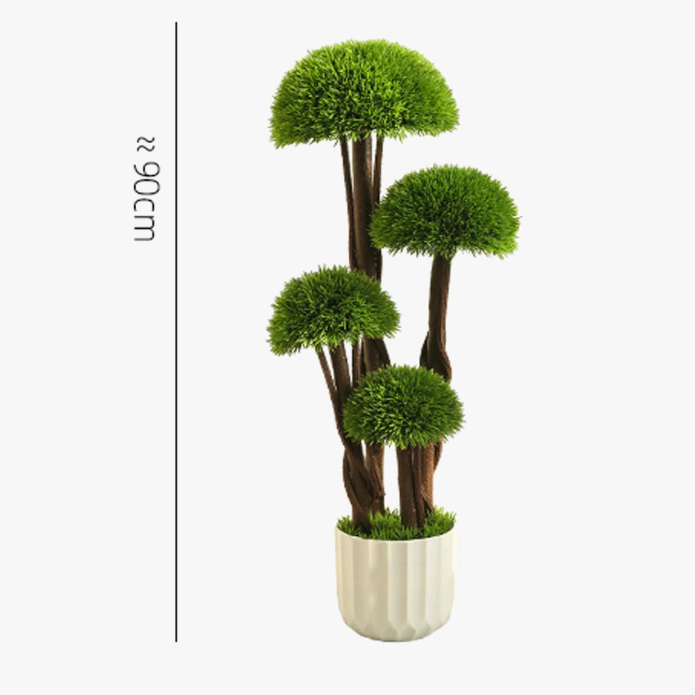 Artificial green plants bonsai pot tree for interior decoration - view 7