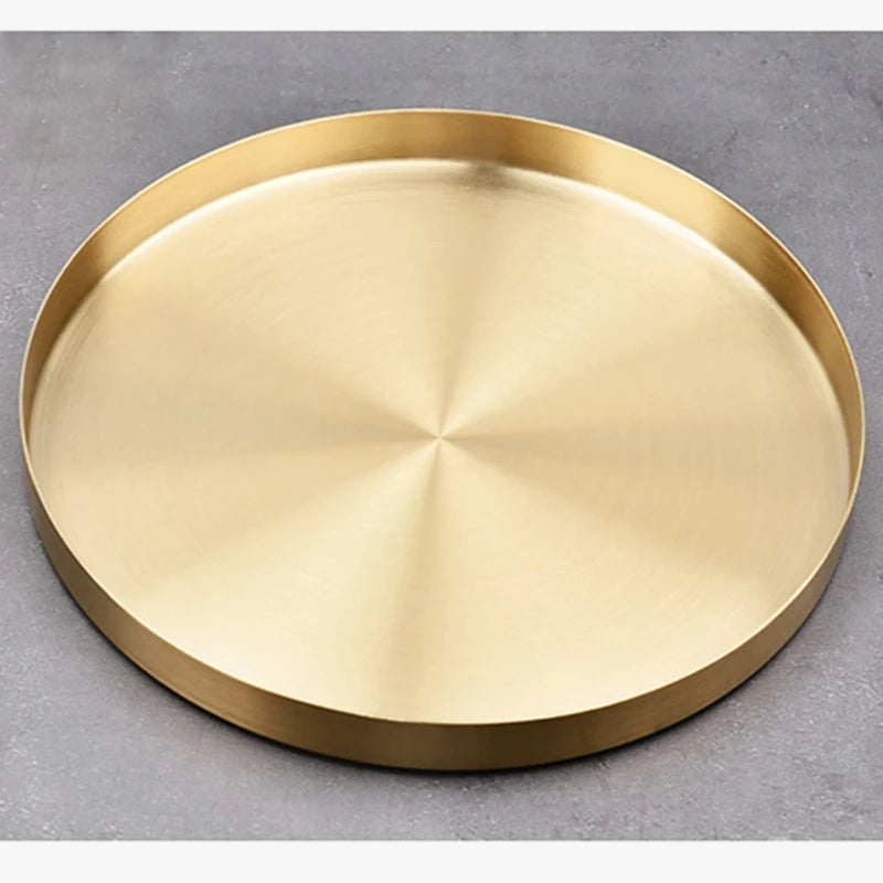 Stainless steel storage tray for jewelry and decorations