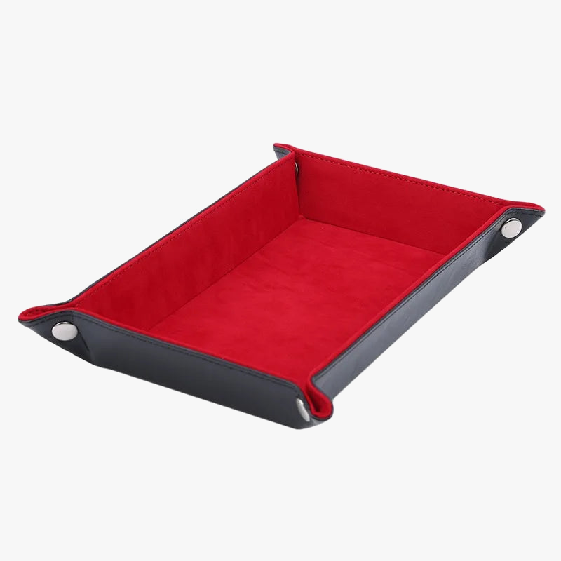 Foldable leather storage tray for games and miscellaneous items - view 5