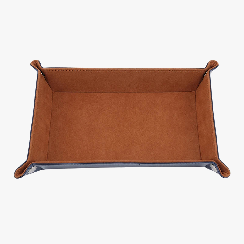 Foldable leather storage tray for games and miscellaneous items - view 7