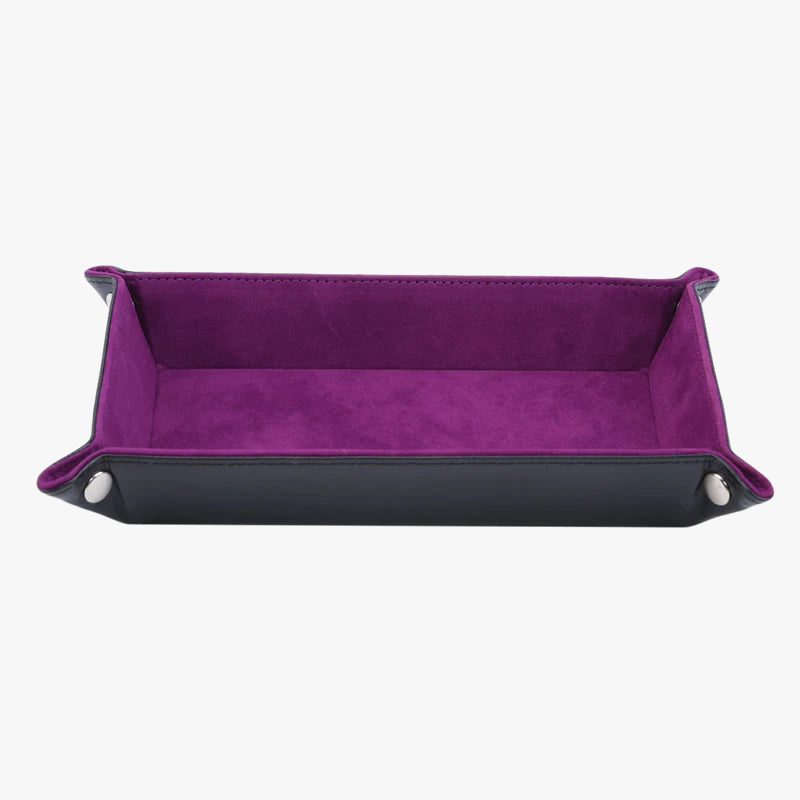 Foldable leather storage tray for games and miscellaneous items - view 8