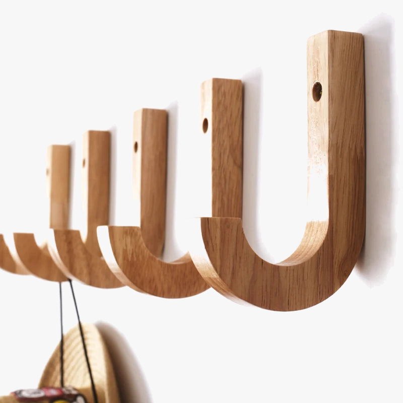 Wooden wall coat holder for creative decoration