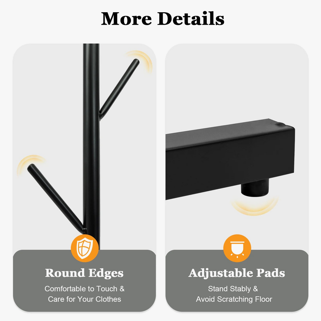 Self-supporting metal coat holder with 7 hooks for entry - view 6