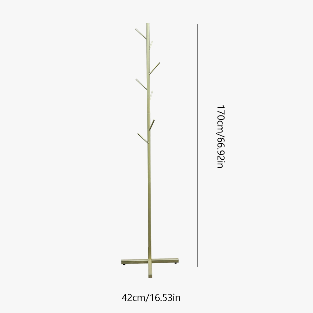 Self-supporting metal coat holder with 7 hooks for entry - view 7