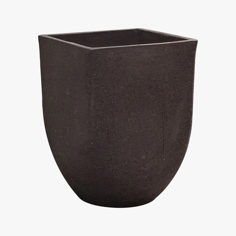 Square clay flower pot for outdoor garden with breathable plants - view 6