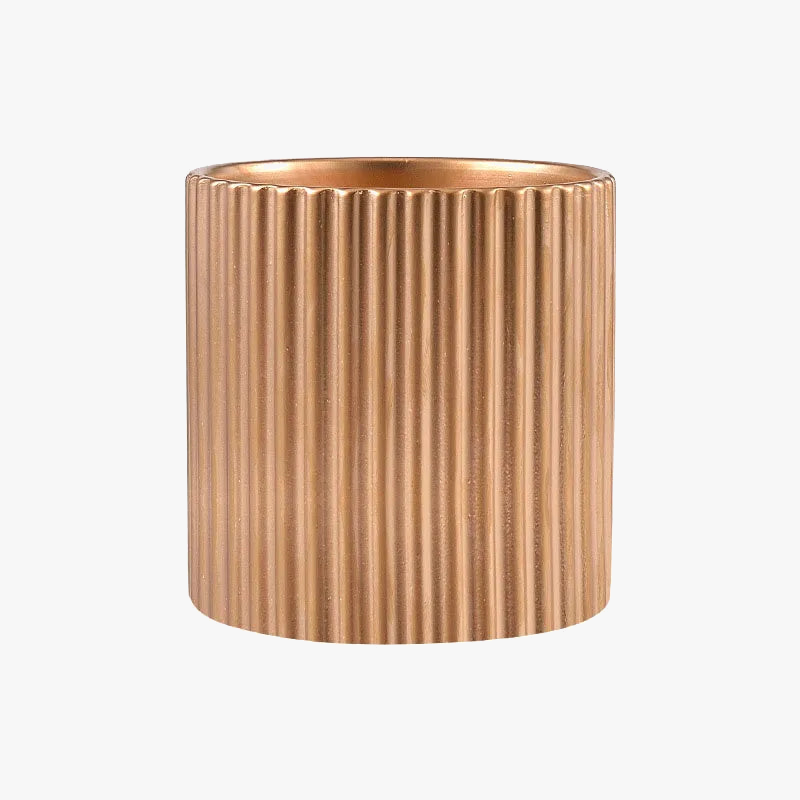Ceramic flower jar vertical lines for indoor plants - view 9