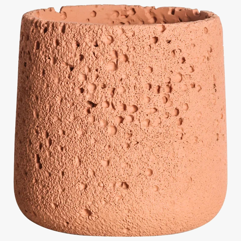 Flower pot in Nordic style cement with decorative tray - view 5