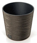 Flower jar in brown round plastic 30 cm