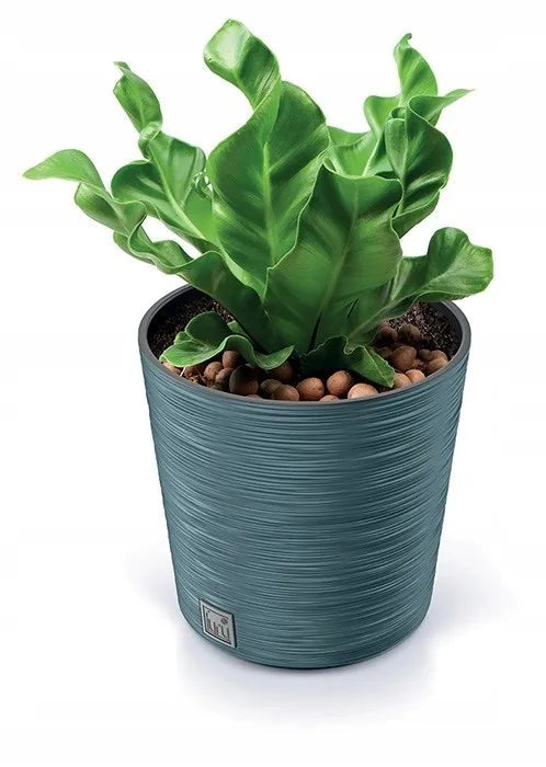 Flower jar in brown round plastic 30 cm - view 3