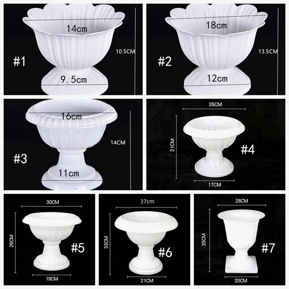 Roman flower pot in retro romantic style plastic for events - view 6