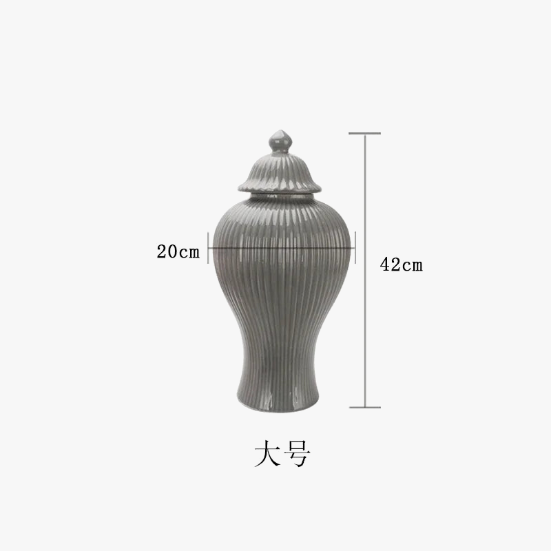 Ceramic decorative pot for tea and ginger with lid - view 8