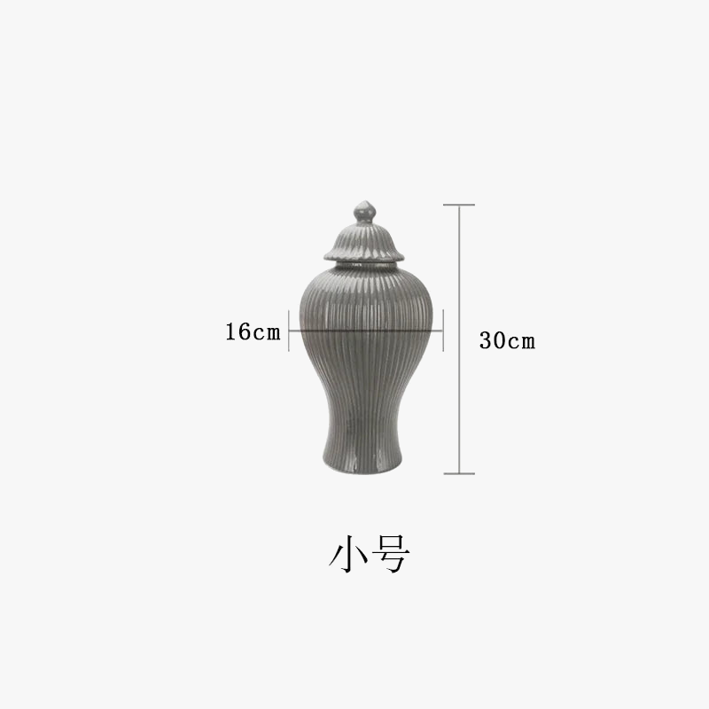 Ceramic decorative pot for tea and ginger with lid - view 9