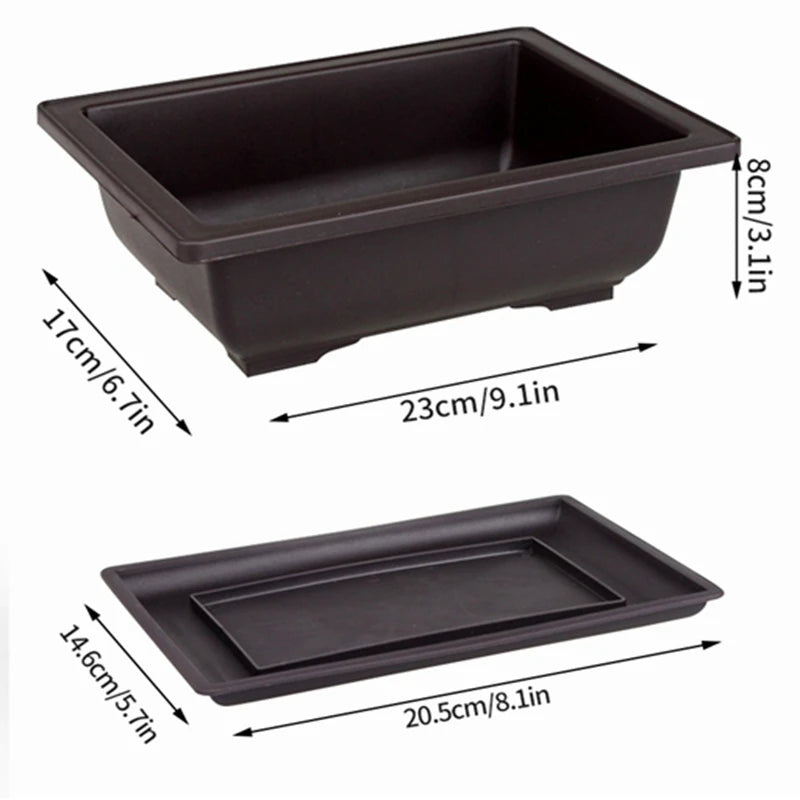 Rectangular flower pots imitation clay for outdoor garden - view 8