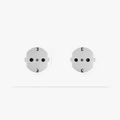 Double (Europe) electric socket in matt white steel