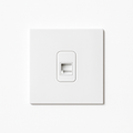 RJ45 socket in matt white steel