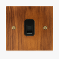 RJ45 Noble Wood Socket with Gold Screws, Square