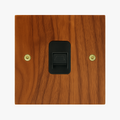 Telephone Natural Wood Socket with Gold Screws