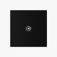 Black matt steel TV socket