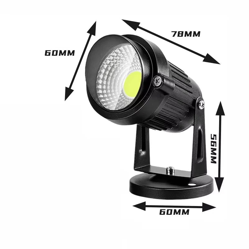 Waterproof led headlamp for garden and outdoor lighting