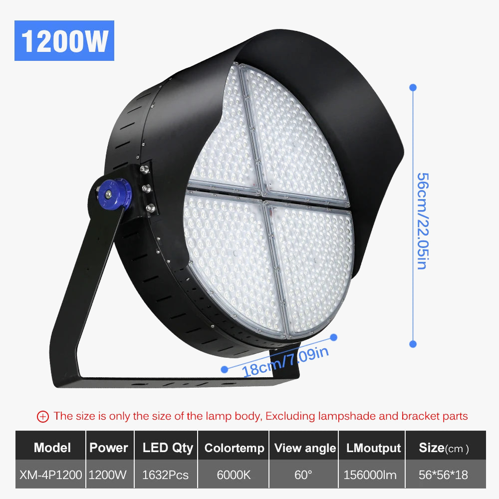 Waterproof led projector for outdoor lighting stadium parking lot - view 8