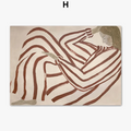 Pajamas striped woman geometry sheet art wall modern retro