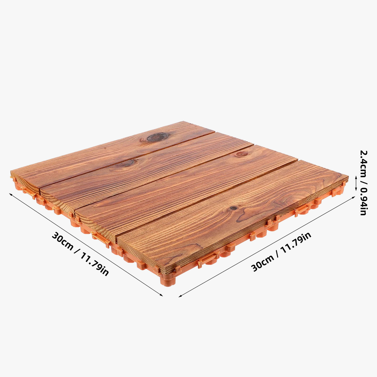 Wood-Look Interlocking Deck Tile Slats for Terrace - view 5