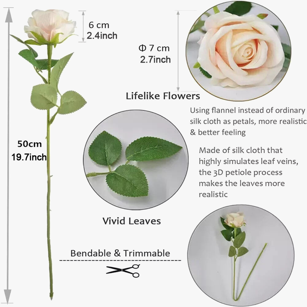 Artificial silk rose for wedding decoration and events - view 5
