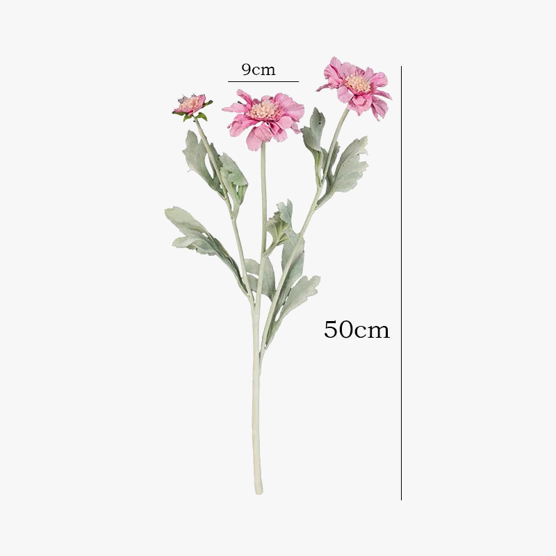 Artificial floccing wheels chrysanthemum floral silk decoration - view 4