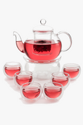 Double-Wall Borosilicate Glass Tea Set with Infuser