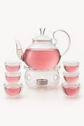 Double-Wall Glass Tea Set with Infuser, 800ml