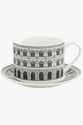 Vintage Italian Ceramic Tea Set with Cup and Tray