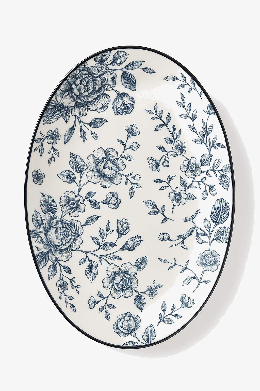 Service Ceramic plates vintage pattern flowers fielder